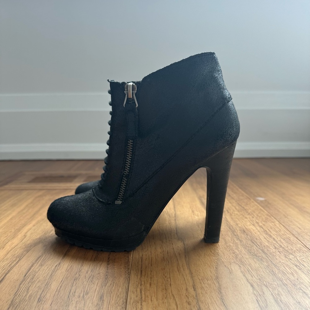 Rosegold Shoes Black Ankle Boots